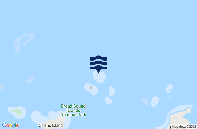 Mumford Island, Australiaの潮見表地図