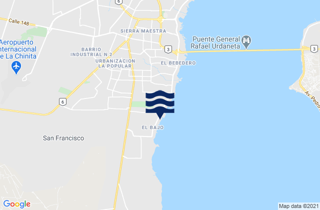 Municipio San Francisco, Venezuelaの潮見表地図