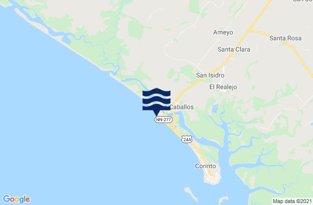 Municipio de El Realejo, Nicaraguaの潮見表地図