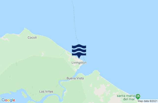 Municipio de Lívingston, Guatemalaの潮見表地図