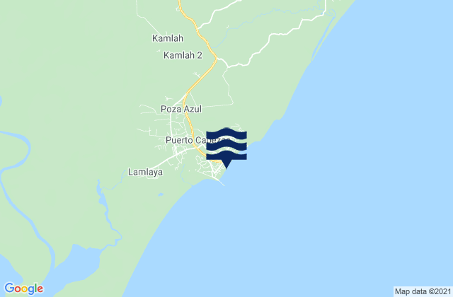 Municipio de Puerto Cabezas, Nicaraguaの潮見表地図