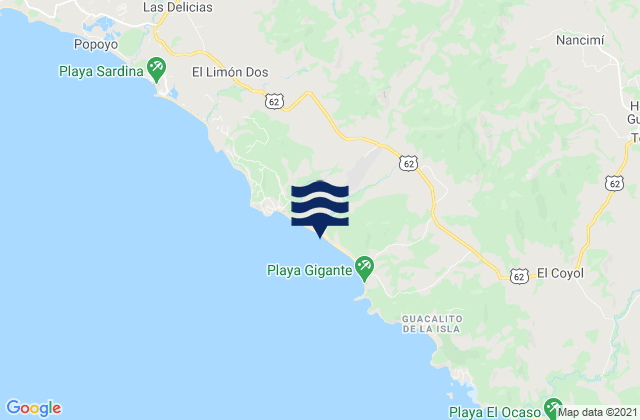 Municipio de Tola, Nicaraguaの潮見表地図