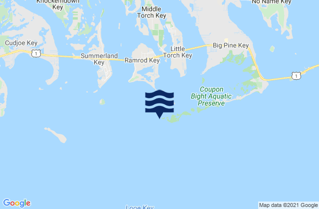 Munson Island Newfound Harbor Channel, United Statesの潮見表地図