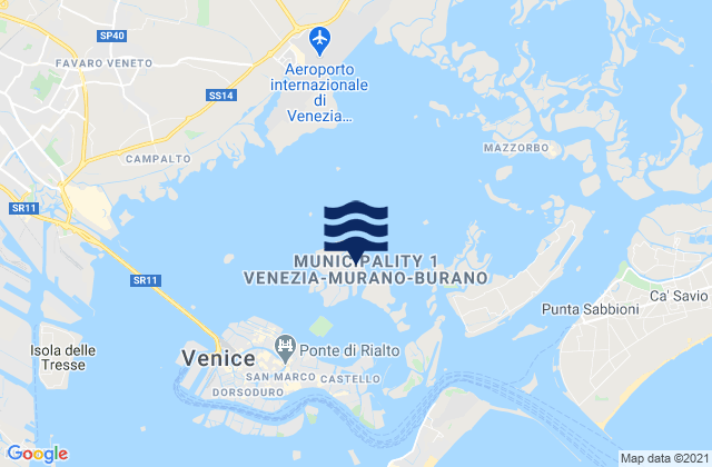 Murano, Italyの潮見表地図