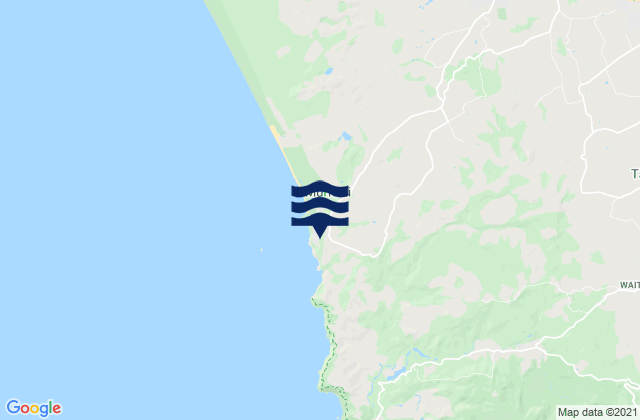 Muriwai Beach Auckland, New Zealandの潮見表地図