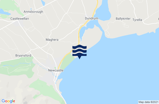 Murlough Beach, United Kingdomの潮見表地図