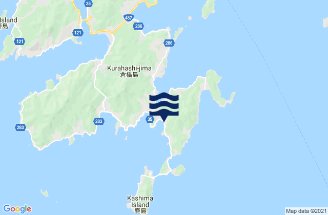 Muroo, Japanの潮見表地図