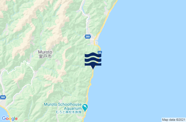 Muroto Shi, Japanの潮見表地図