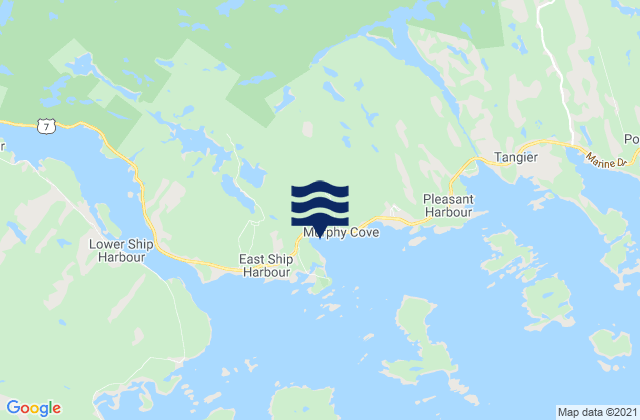 Murphy Cove, Canadaの潮見表地図