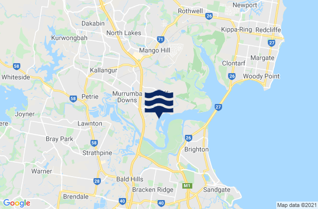 Murrumba Downs, Australiaの潮見表地図