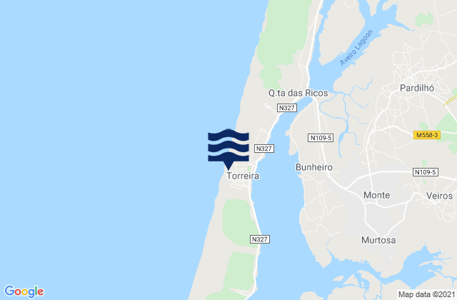 Murtosa, Portugalの潮見表地図