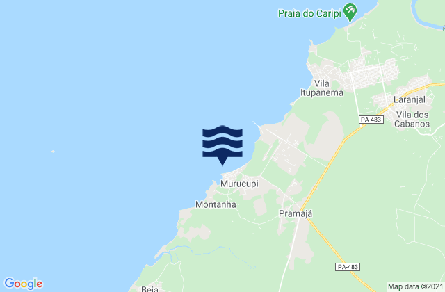 Murucupi, Brazilの潮見表地図