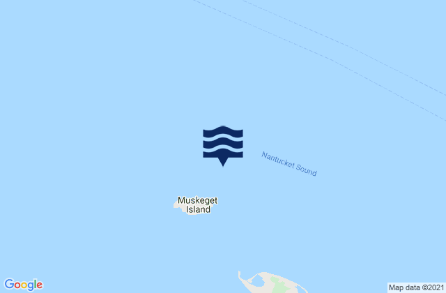 Muskeget I. channel 1 mile northeast of, United Statesの潮見表地図