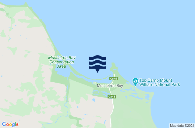 Musselroe Bay, Australiaの潮見表地図