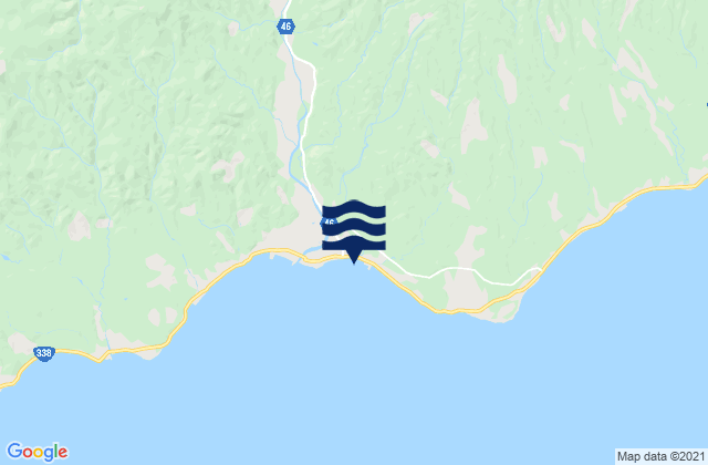 Mutsu-shi, Japanの潮見表地図