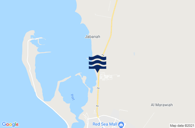 Muḩāfaz̧at al Ḩudaydah, Yemenの潮見表地図