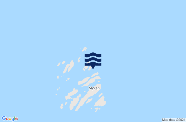 Myken, Norwayの潮見表地図