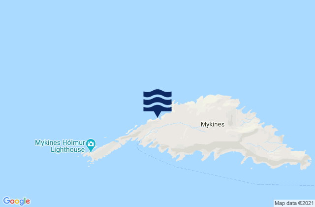 Mykines, Faroe Islandsの潮見表地図