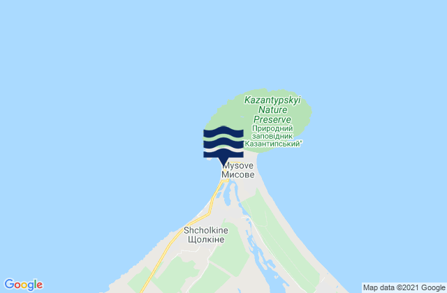 Mysove, Ukraineの潮見表地図