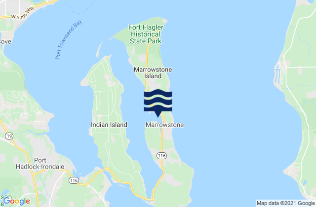 Mystery Bay Marrowstone Island, United Statesの潮見表地図