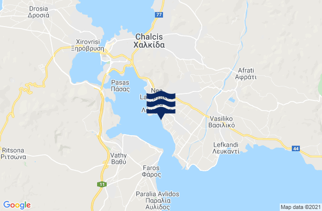 Mytikas, Greeceの潮見表地図