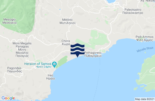 Mytilinioí, Greeceの潮見表地図