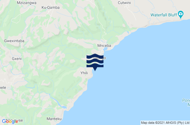 Mzimpuni, South Africaの潮見表地図