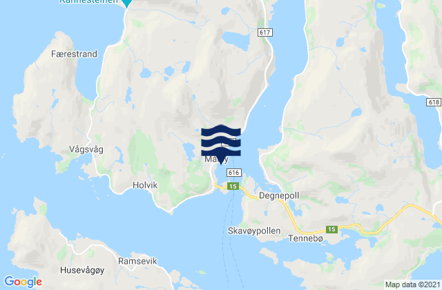 Måløy, Norwayの潮見表地図