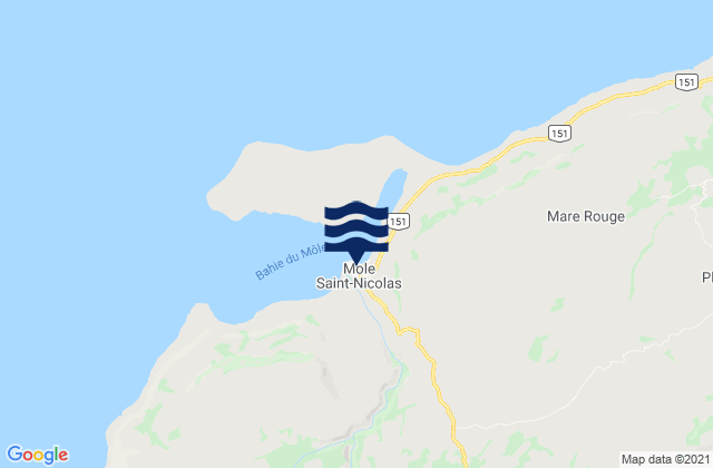Môle Saint-Nicolas, Haitiの潮見表地図