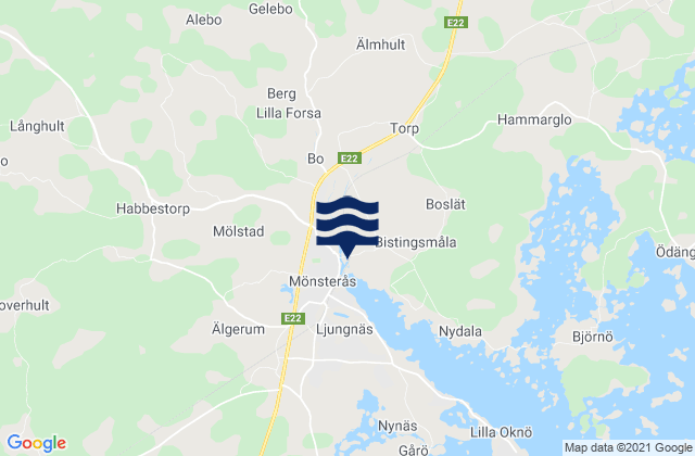 Mönsterås Kommun, Swedenの潮見表地図