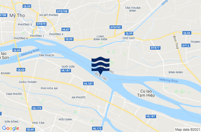 Mỹ Tho, Vietnamの潮見表地図