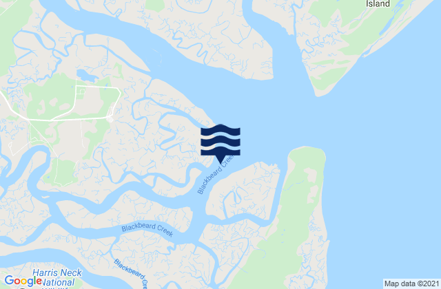 N. Newport River NE of Vandyke Creek, United Statesの潮見表地図