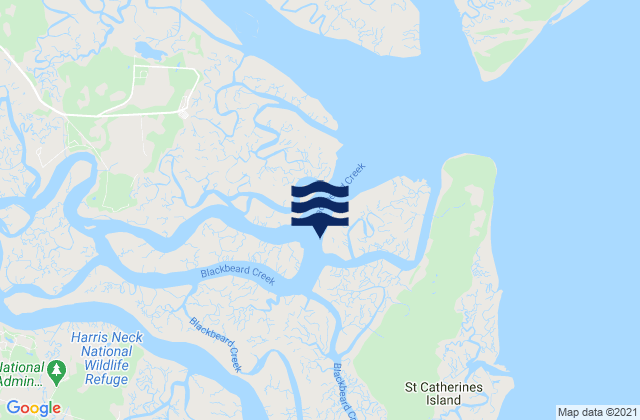 N. Newport River above Walburg Creek, United Statesの潮見表地図