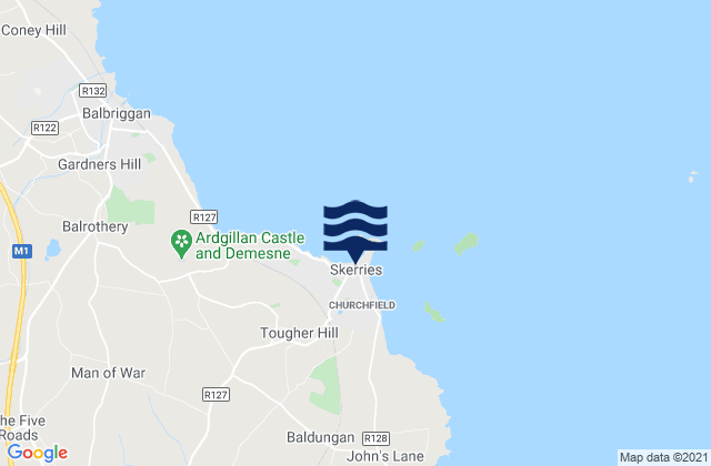 Na Sceiri, Irelandの潮見表地図