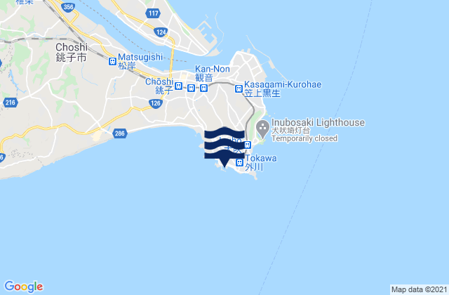 Naarai, Japanの潮見表地図