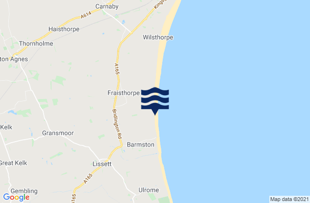 Nafferton, United Kingdomの潮見表地図