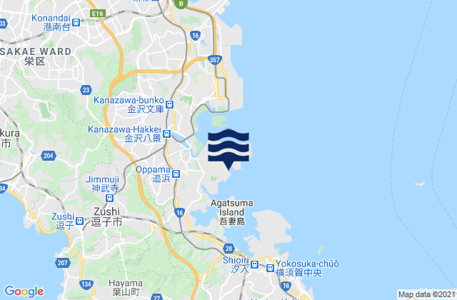 Naga Ura, Japanの潮見表地図