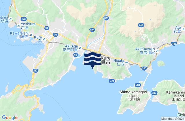 Nagahama (Hiro Wan), Japanの潮見表地図