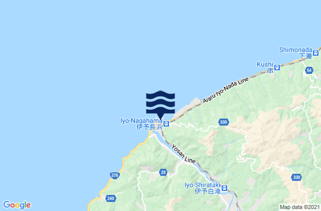 Nagahama Ko, Japanの潮見表地図