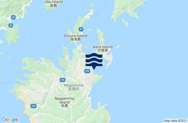 Nagashima, Japanの潮見表地図