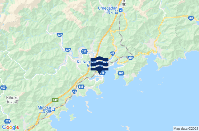 Nagasima (Mie), Japanの潮見表地図