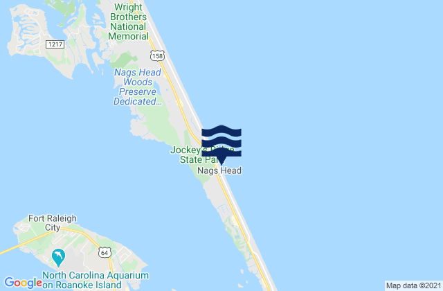 Nags Head, United Statesの潮見表地図