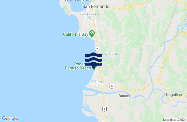 Naguilian, Philippinesの潮見表地図
