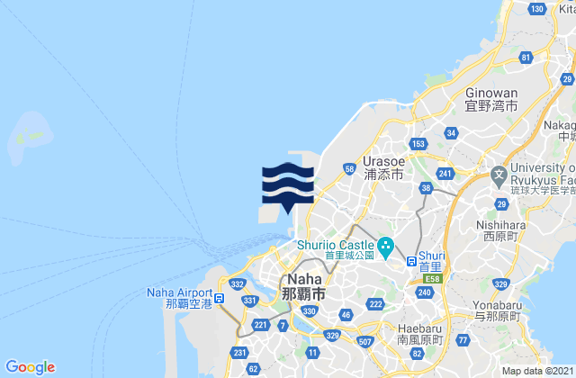 Naha Shinkō, Japanの潮見表地図