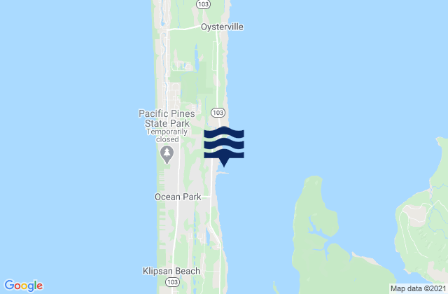 Nahcotta, United Statesの潮見表地図