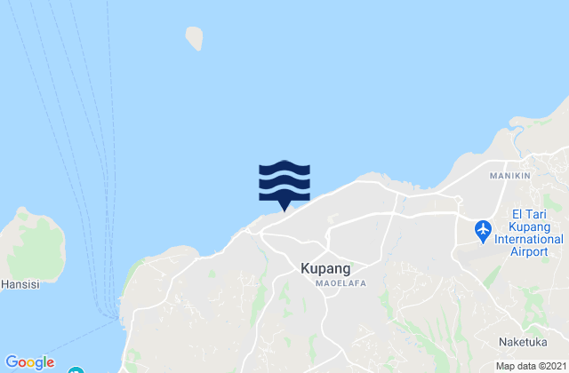 Naikoten Dua, Indonesiaの潮見表地図
