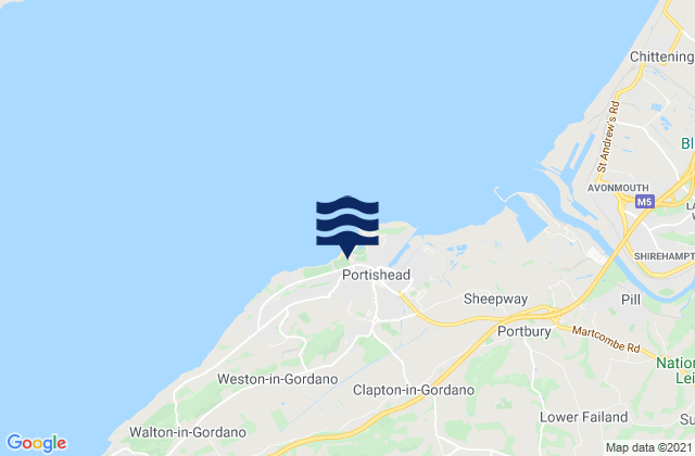 Nailsea, United Kingdomの潮見表地図