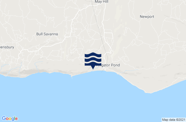 Nain, Jamaicaの潮見表地図