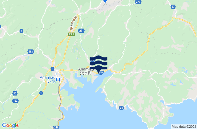 Nakai Iri, Japanの潮見表地図