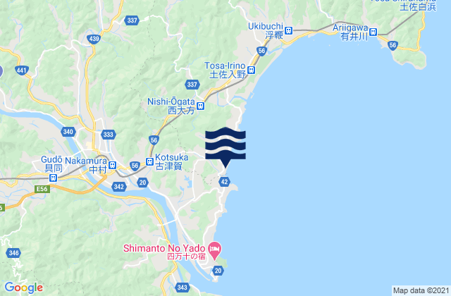 Nakamura, Japanの潮見表地図
